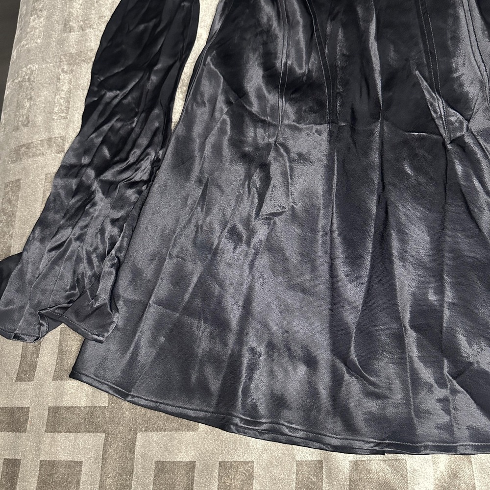 Meshki Black Satin Off-Shoulder Mini Dress - Picture 6 of 15